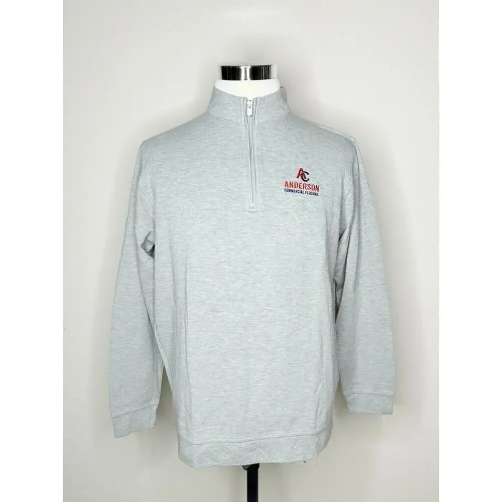 Peter Millar Pullover Mens XL Gray Perth Performance 1/4 Zip Crown Sport Golf
